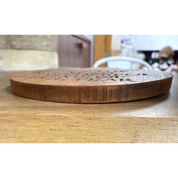 Rustic Wooden Ornament With Engraved "Its The Most Wonderful Time Of The Year" - Picture 3 of 5